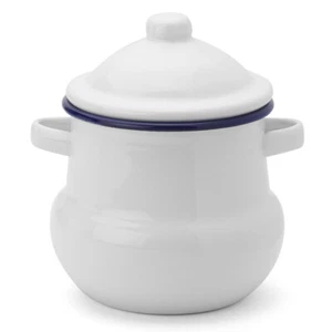 NEW Falcon Enamel Sugar Bowl White & Blue - Picture 1 of 1