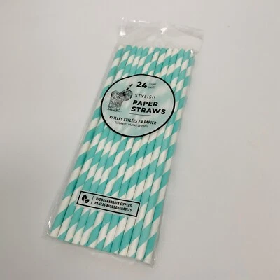 Paper Straws Robins Egg Blue - Image 1 of 4