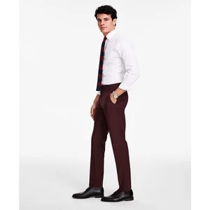 Bar III Herren schmale Passform solide Anzughose burgunderrot 30 x 32 B4PS $ 175 - Bild 1 von 3