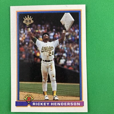 Rickey Henderson 1991 Bowman Card #692 MLB Oakland Athletics - Image 1 of 2