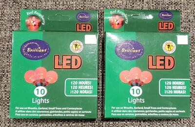 LED Ball String Fairy Lights Battery Operated Christmas WeddingParty, 2 PACK RED - Image 1 of 3