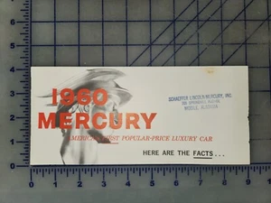 1960 Mercury Facts Brochure Original - Foto 1 di 1
