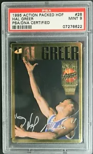 HAL GREER (d.2018) 1994 Action Packed HOF #28 Autograph Basketball Signature PSA - Picture 1 of 3