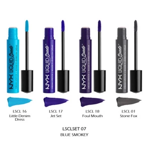 1 NYX Liquid Suede Cream Lipstick - Full Size Set "LSCLSET07 - Blue Smokey" - Picture 1 of 2