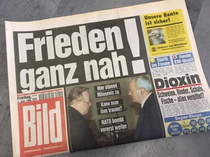 Bildzeitung vom 04.06.1999 * 18. 19. 20. Geburtstag Geschenk * Frieden Kosovo - Picture 1 of 1