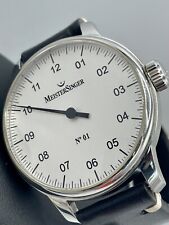 MeisterSinger No. 1 Single Hand Swiss Automatic 43mm German White Dial Complete