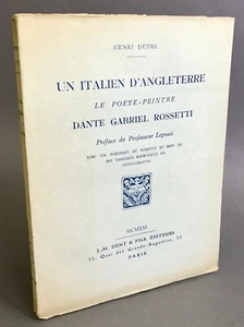 [Dante Rossetti]   Henri Dupre   Un Italien D’Angleterre   J. M. Dent   1921  - Imagen 1 de 12