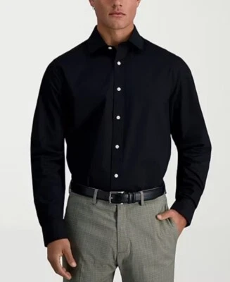 Nueva Camisa de Vestir Haggar Premium Cómoda Elastizada Calce Clásico 16-16.5 32/33 Negra Foto 1 de 3