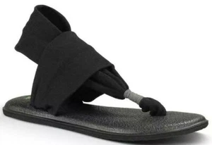 Sandalo infradito donna Sanuk Yoga Sling 2 SWS10001 nero taglia 100% originale nuovo - Foto 1 di 4