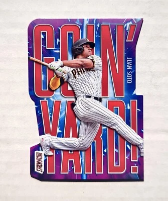 2023 Topps Stadium Club Red Juan Soto Red Goin' Yard SP (PR~500) #GY-7 Padres - Image 1 of 2