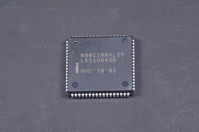 Procesador Intel MPU i186 N80C188XL25 1 núcleo 16 bits 25 MHz 5 V 68-PLCC NOS Foto 1 de 2