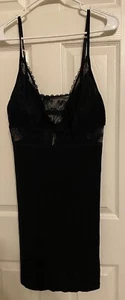 SOMA L Cool Nights With Plunge Neckline Chemise Black - Picture 1 of 7
