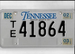 TENNESSEE 2003 license plate "TE 41864" - Picture 1 of 1