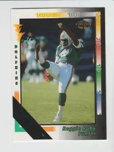 1992 Wild Card 10 Stripe #330 Reggie Roby card, Miami Dolphins star - Picture 1 of 1