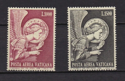 Vatican City 1968 Air Mail Stamps #C53  C54 - 2 Stamps Angel Gabriel  Mint NH OG - Image 1 of 3
