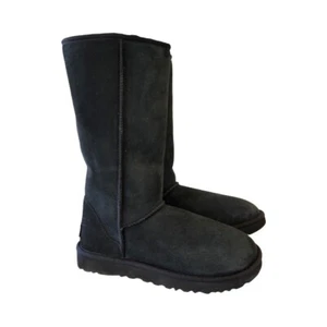 UGG Women's Classic Tall II Black Slip On Boots 1016224 Size 8 - Picture 1 of 8