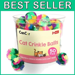 Acetate Film Crinkle Balls for Cats - 50 Pack - Foto 1 di 8