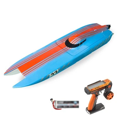 100KM/H RC Racing Boat DTRC E33 Fiber Glass Electric Speedboat Model Dual Motor - Image 1 of 4