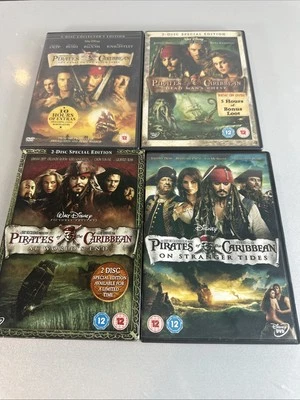 Pirates of the Caribbean 1-4 Complete DVD Bundle Set Disney - 7 Discs - Image 1 of 2