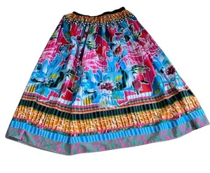 Flint & Moss Skirt Large Womens Floral Print Swing Maxi Pull On Summer High Rise - Picture 1 of 4