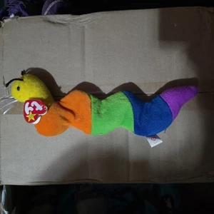 TY Beanie Baby - INCH, The Worm - Rainbow 11,5 inch - Bild 1 von 2