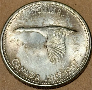 1967 Canada Silver Dollar Flying Goose CA-3 - Picture 1 of 2
