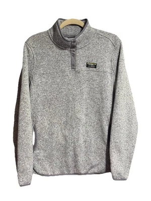 LL Bean Sweater Fleece Pullover Sweatshirt Pewter Gray Women’s 2X Plus 1/4 Snap - Image 1 of 4