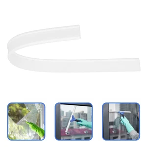 Silicone Wiper Strip Bathroom Glass Cleaning Squeegee Replacement - Picture 1 of 12