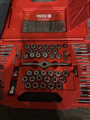 Juego de roscado de grifo y troquel métrico SAE Matco Tools USA 117 piezas con extractores Foto 1 de 4