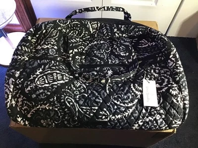 Vera Bradley - Large - Traveler Duffel Paisley Noir Quilted Bag - New With Tags - Image 1 of 4