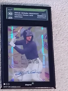 2023 Skybox Metal Universe Dylan Crews SkyBox Premium Auto Gold#S-10 Gem Mint 10 - Picture 1 of 2