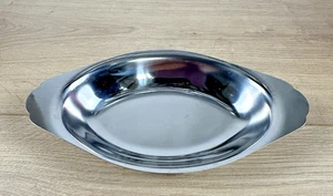 Piatto ovale vintage Sigma acciaio inox '0093537' 8 oz - Foto 1 di 5
