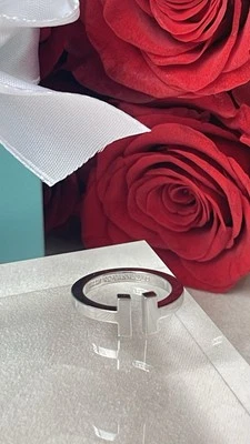 Tiffany T Square Ring in White Gold size 7 $2,600 NEW with Tiffany Box - Image 1 of 4