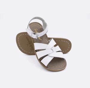 Girl’s Salt Water Sandals, White - Size 1 - Picture 1 of 8