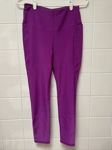 Leggings sportivi Calia Carrie Underwood donna tasca media a costine viola - Foto 1 di 5