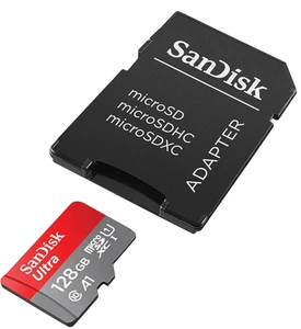 Karta pamięci SanDisk 128GB Ultra UHS-I microSDXC z adapterem SD - Zdjęcie 1 z 2