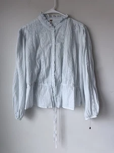 Blusa de mujer Free People Best Of Me manga larga m azul claro boho romántica - Imagen 1 de 8