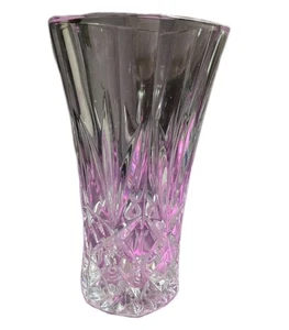 RCR Flower Vase Lead Crystal 24% PbO - Italy 7" Tall And 4" Across The Top - Picture 1 of 6
