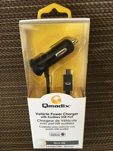 Qmadix 7ft 3.4A Coiled Car Charger with Micro-USB Connector NIB - Picture 1 of 2