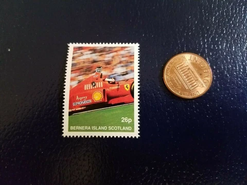 Michael Shumacher Bernera Island Scotland Dekra Formula One Car Racing Stamp Cover