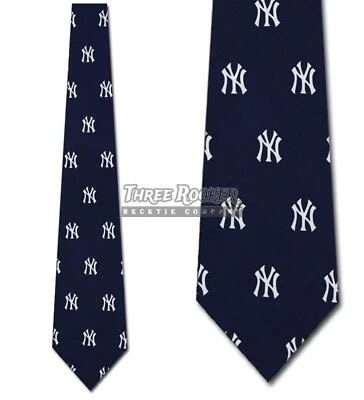 Silk Yankees Tie Mens Licensed Neck Ties New York Yankees Neckties NWT - Image 1 of 3