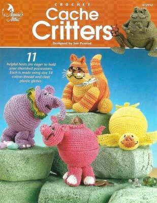NEW ANNIE'S ATTIC CROCHET CACHE CRITTERS FROG/LADY BUG/ PIG/MORE!! - Image 1 of 2