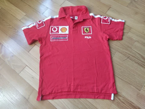 Fila Ferrari Polo Shirt  Racing F1 Vodafone Bridgestone youth size 154 red Cover