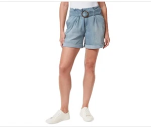 Gloria Vanderbilt Pantaloncini Vacanza Tg 4 Elasticizzati con Cintura e Polsini, Blu - Foto 1 di 2