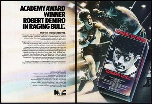 RAGING BULL__Anuncio impreso vintage 1981/anuncio promocional video original__ROBERT DE NIRO - Imagen 1 de 3