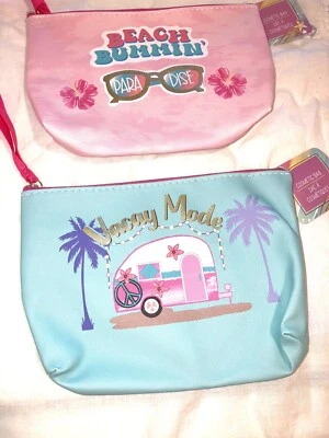 Cosmetic BAGS Pink and Blue for the Beach  Set of 2 - Image 1 of 4