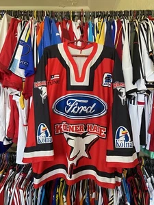 KOLNER HAIE HOCKEY SHIRT JERSEY VINTAGE sz M MEN #37 TINO BOOS - Picture 1 of 23