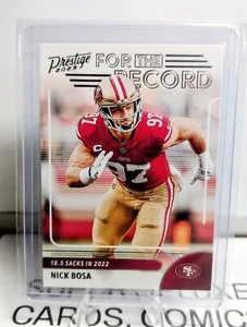 2023 Nick Bosa - Panini Prestige - For the Record #13 - San Francisco 49ers NFL  - Picture 1 of 2