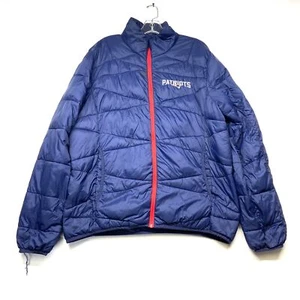 Chaqueta acolchada NFL New England Patriots para hombre grande azul cremallera completa manga larga - Imagen 1 de 13