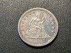 1862 LIBERTY SEATED QUARTER CH AU SLIDER UNCERTIFIED CLEANED